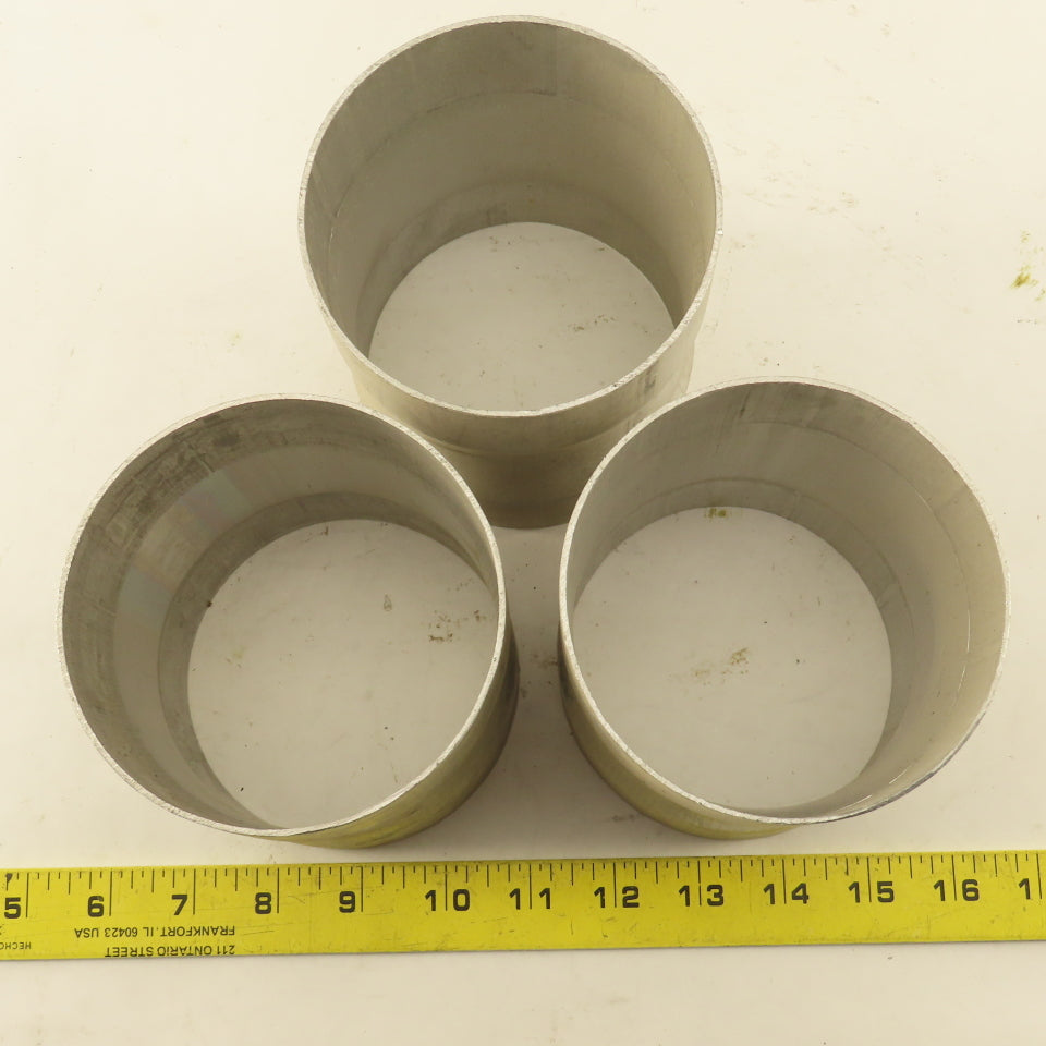 4" ID to 4" ID x 5-1/8" Aluminum Pipe to Pipe Connector Lot of 3