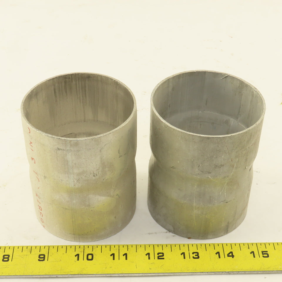 3" ID to 3" ID X 3-7/8" Npt" ID  Aluminum Pipe Adapter Connector Lot of 2