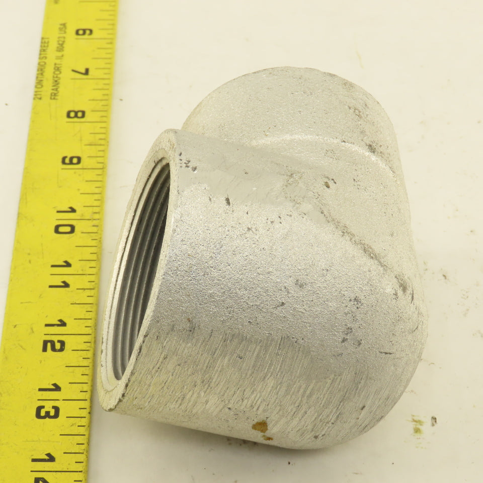 Cast  Aluminum 90° 2-1/8" ID to 2" NPT