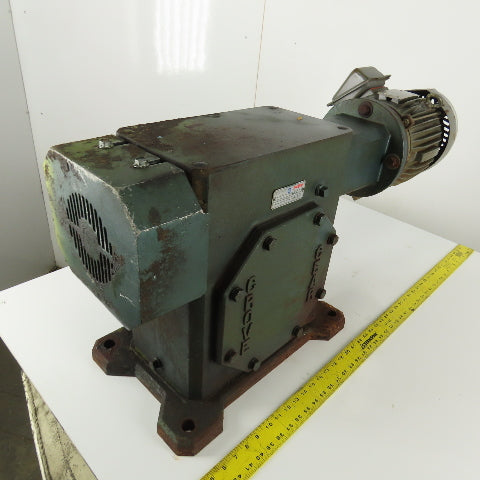 Grove Gear TM1600-3 60:1 Ratio 28.75RPM 5Hp 230/460V 3Ph Gear Motor