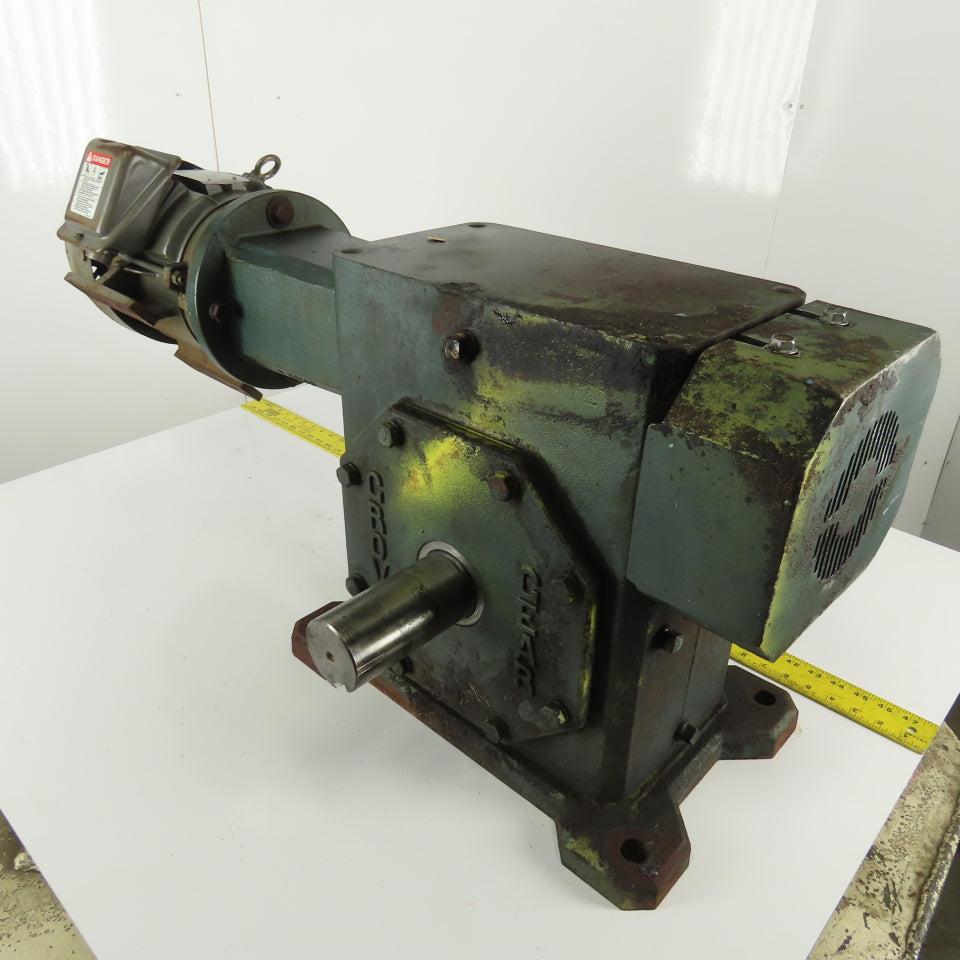 Grove Gear TM1600-3 60:1 Ratio 28.75RPM 5Hp 230/460V 3Ph Gear Motor