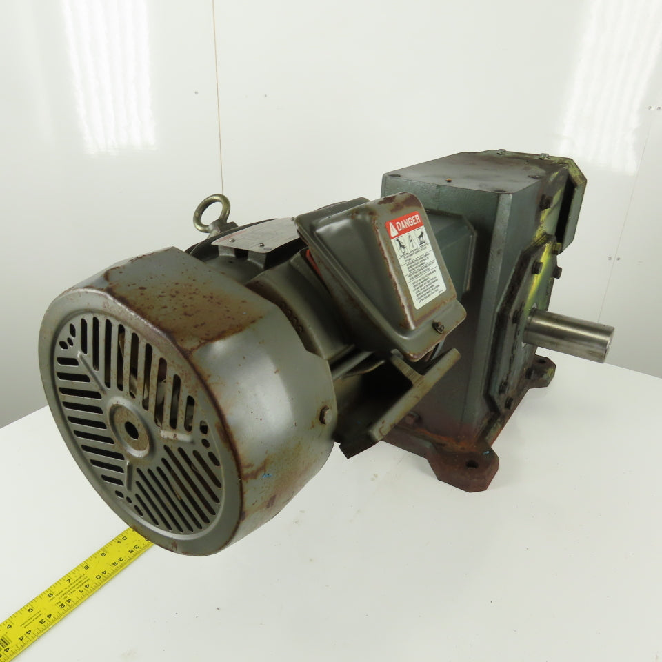 Grove Gear TM1600-3 60:1 Ratio 28.75RPM 5Hp 230/460V 3Ph Gear Motor