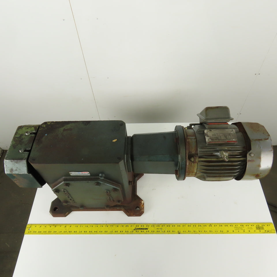 Grove Gear TM1600-3 60:1 Ratio 28.75RPM 5Hp 230/460V 3Ph Gear Motor