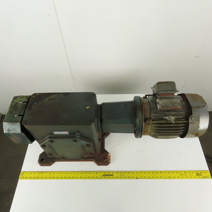 Grove Gear TM1600-3 60:1 Ratio 28.75RPM 5Hp 230/460V 3Ph Gear Motor