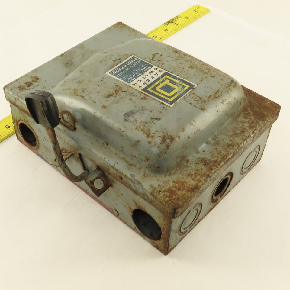 Square D D 321-N 30A 240V 3Ph 3 Pole Fused Safety Disconnect Switch