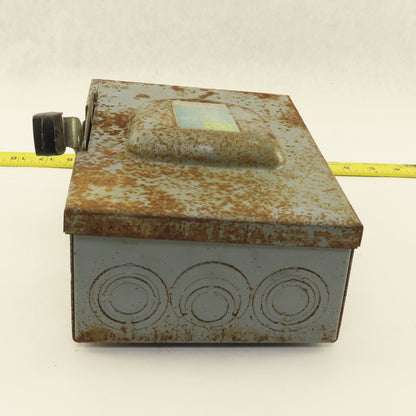Square D D 321-N 30A 240V 3Ph 3 Pole Fused Safety Disconnect Switch
