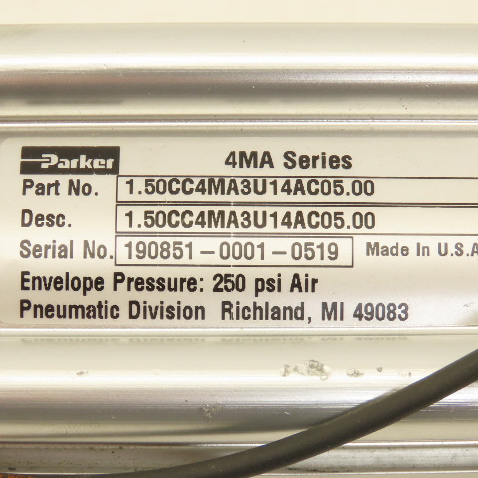 Parker CC3MA3U14AC 1-1/2" Bore 5" Stroke Double Acting Air Cylinder