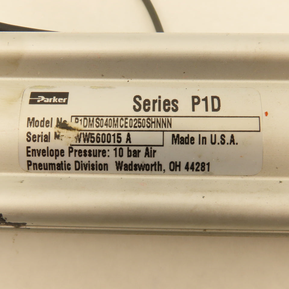 Parker P1DMS040MCE0250SHNNN 40mm Bore 250mm Stroke Double Acting Air Cylinder