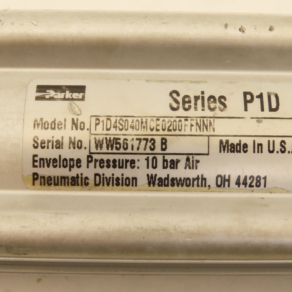 Parker P1D4S040MCE0200FFNNN 40mm Bore  200mm Stroke Double Acting Air Cylinder