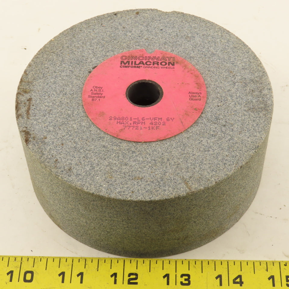 Cincinnati Milacron 29A80-L6-VFM 6Y 5" Dia.  x 2" Wide Grinding Wheel 4202 Rpm