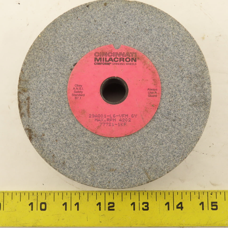 Cincinnati Milacron 29A80-L6-VFM 6Y 5" Dia.  x 2" Wide Grinding Wheel 4202 Rpm