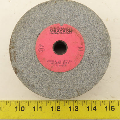 Cincinnati Milacron 29A80-L6-VFM 6Y 5" Dia.  x 2" Wide Grinding Wheel 4202 Rpm