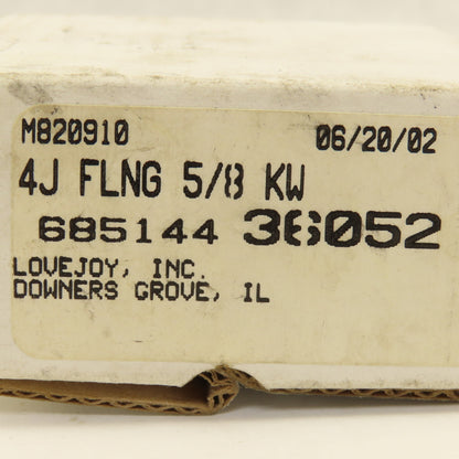 LoveJoy 68514436052 4J Flange Type Fixed Bore Sleeve Coupling Flange 5/8" ID Dia