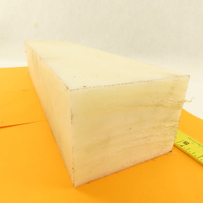 NATURAL UHMW BAR Machinable Plastic Flat Bar Stock 3-1/8"x4-1/8"x14-3/16"