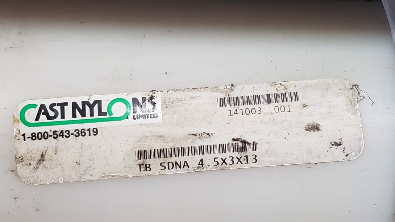 Nylon 6 Tube Machinable Plastic Tube Stock 4-5/8"OD x2-3/4"ID x13-1/2" 4.5x3x13
