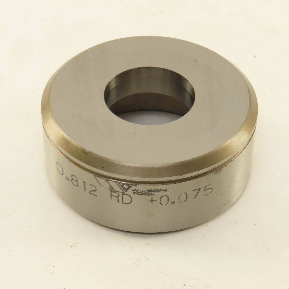 Wilson Tool 0.812 Round +0.075 Sheet Metal Die