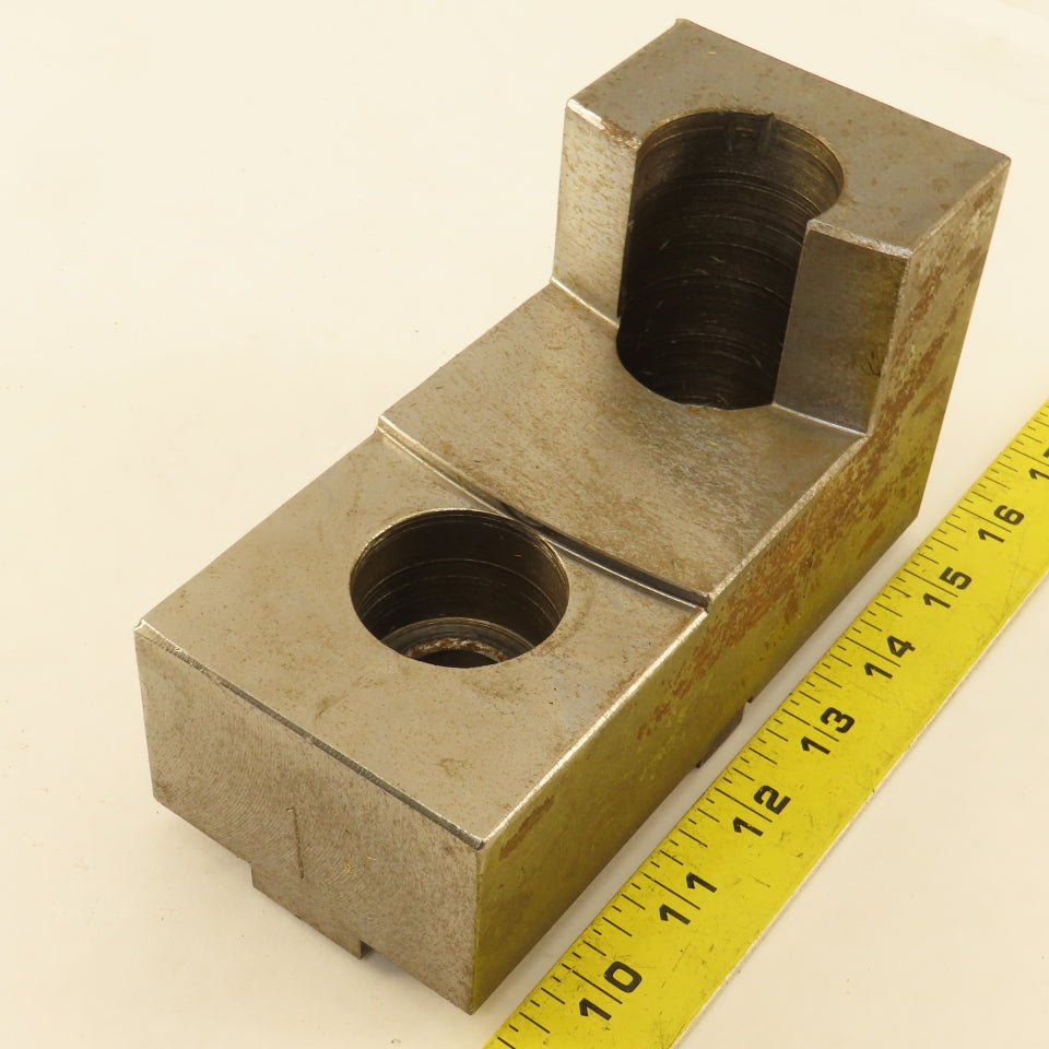 H&R Mfg. Bul SJ 6-1/2" x 3" Wide 3-1/4" Tall Lathe Step Jaw Tongue & Groove