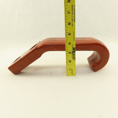 12" x 3" Wide Industrial Drop Forged Iron Hook 2 Bolt Mount