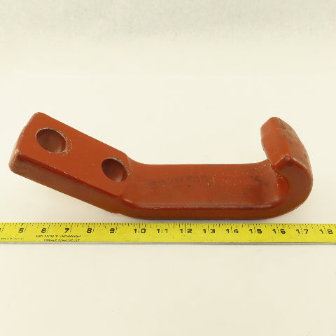 12" x 3" Wide Industrial Drop Forged Iron Hook 2 Bolt Mount