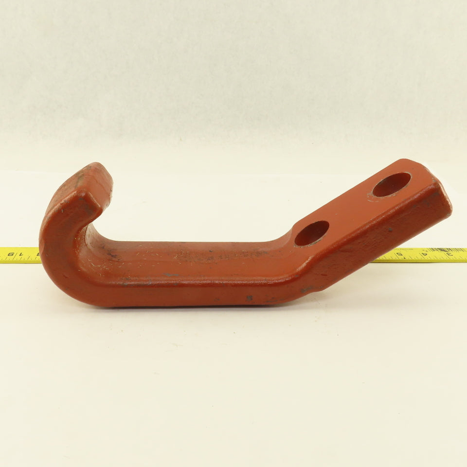 12" x 3" Wide Industrial Drop Forged Iron Hook 2 Bolt Mount