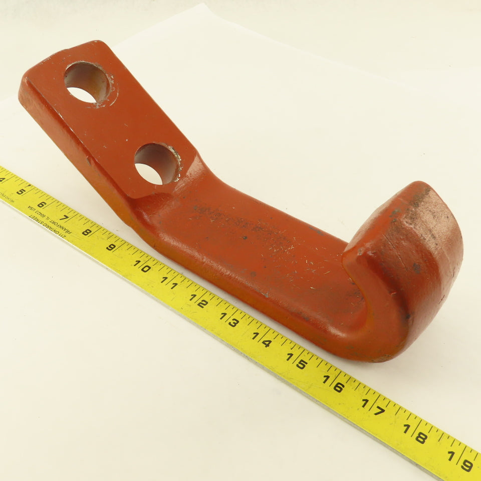 12" x 3" Wide Industrial Drop Forged Iron Hook 2 Bolt Mount