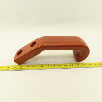 12" x 3" Wide Industrial Drop Forged Iron Hook 2 Bolt Mount