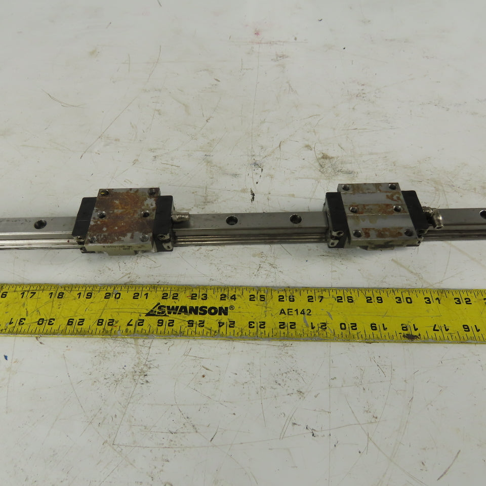 Rexroth R165121320 687mm Long Linear Rail W/(2) Bearing Blocks