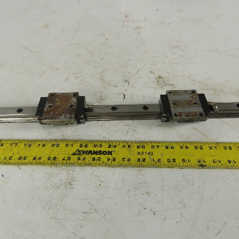 Rexroth R165121320 687mm Long Linear Rail W/(2) Bearing Blocks