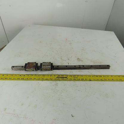 Rexroth R165121320 687mm Long Linear Rail W/(2) Bearing Blocks