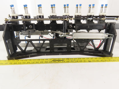 2 Section Rotating 8 Station Vacuum Pick And Place Robot Arm Fixture
