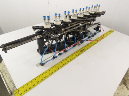 2 Section Rotating 8 Station Vacuum Pick And Place Robot Arm Fixture