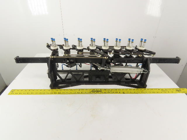 2 Section Rotating 8 Station Vacuum Pick And Place Robot Arm Fixture