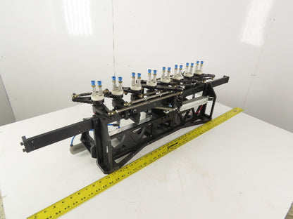 2 Section Rotating 8 Station Vacuum Pick And Place Robot Arm Fixture