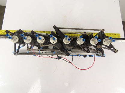 2 Section Rotating 8 Station Vacuum Pick And Place Robot Arm Fixture