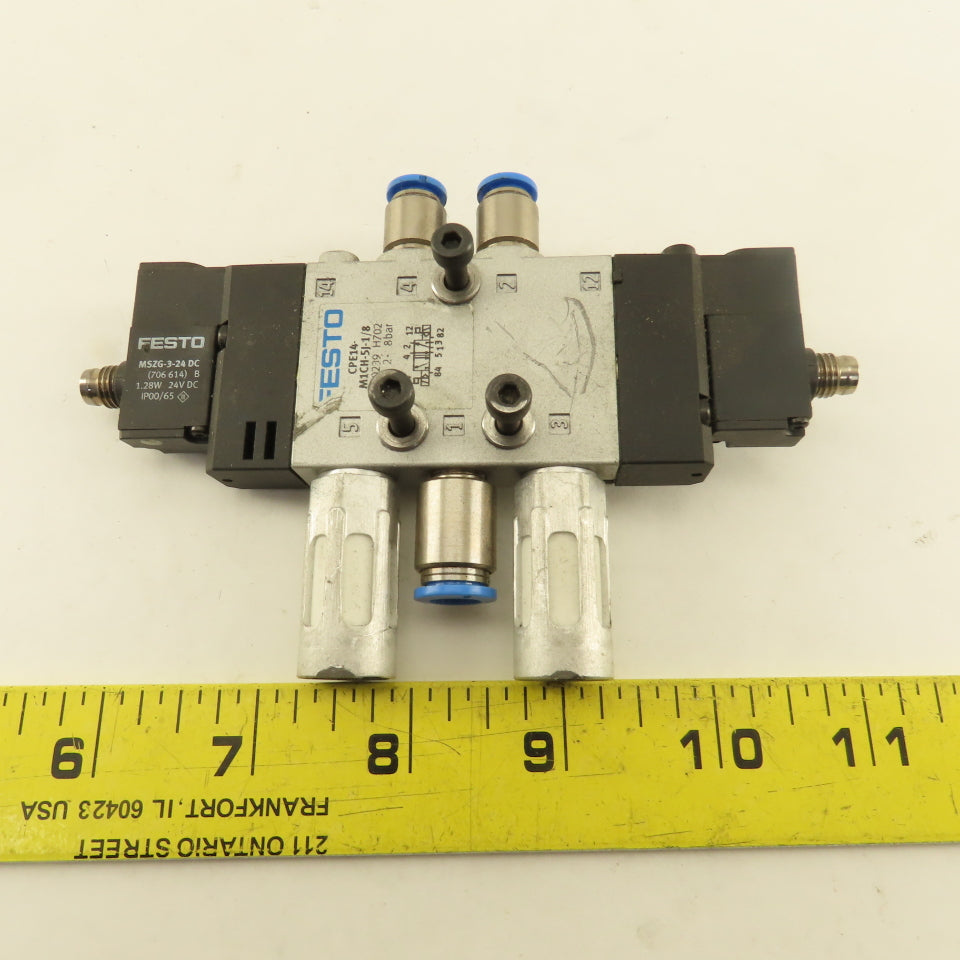 Festo CPE14-M1CH-5J-1/8 Pneumatic Solenoid Valve 5/3 Way 24V Coil