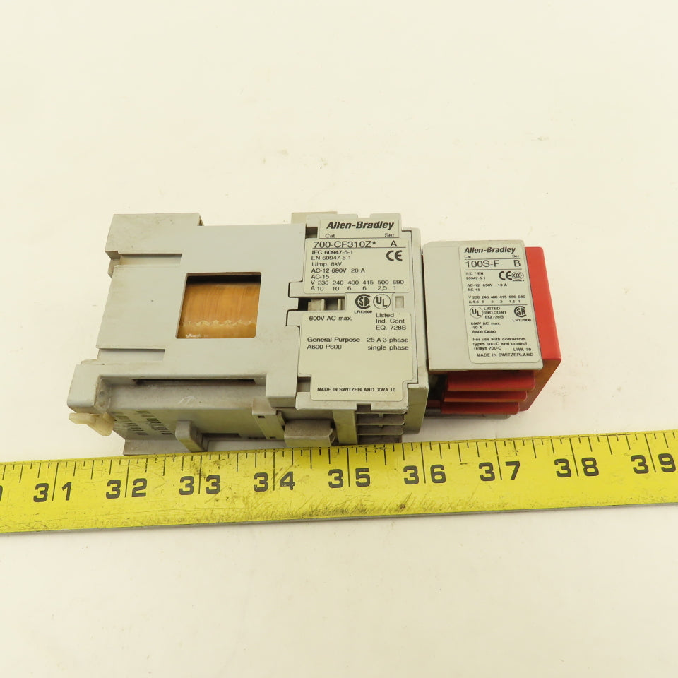 Allen Bradley 700-CF310Z Guardmaster 600VAC 25A 3Ph Safety Relay 25VDC Coil