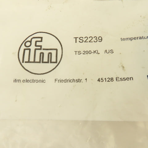 IFM TS-200-KL Temperature Sensor -13-194°F