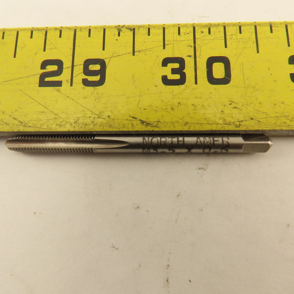 North American M3.5x0.6 Metric Thread 3 Flute Straight Plug Tap Lot Of 3