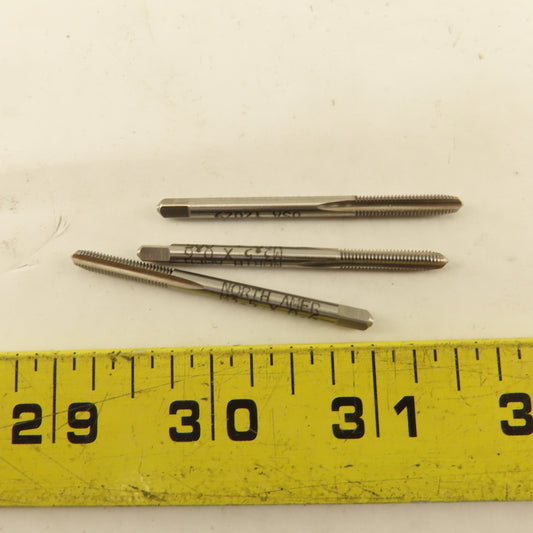 North American M3.5x0.6 Metric Thread 3 Flute Straight Plug Tap Lot Of 3