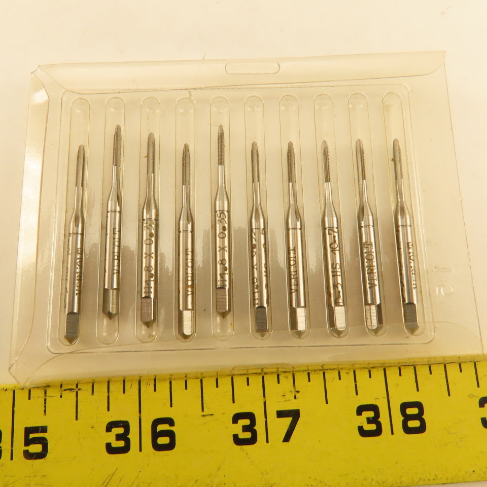 Vermont Tap & Die M1.8 x .35 Metric Plug Tap 2 Flute D-3 3105-M Lot Of 12