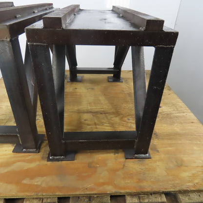 Custom Steel Sawhorses/Work Horses 15"x30-1/2"x19-1/4" High 1" Thick Top Lot / 2