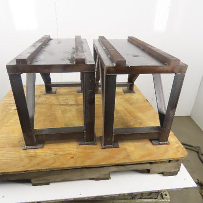Custom Steel Sawhorses/Work Horses 15"x30-1/2"x19-1/4" High 1" Thick Top Lot / 2