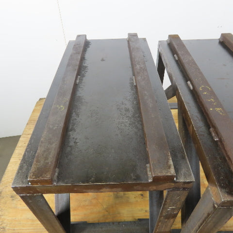 Custom Steel Sawhorses/Work Horses 15"x30-1/2"x19-1/4" High 1" Thick Top Lot / 2