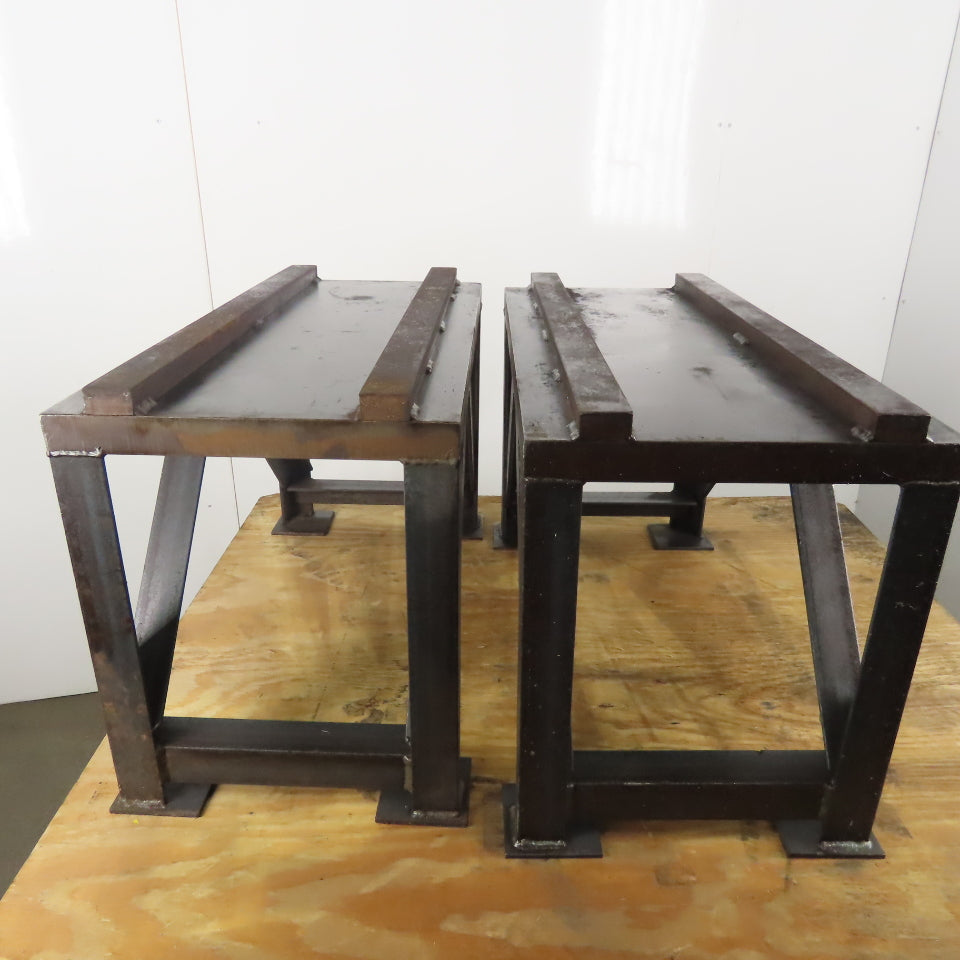 Custom Steel Sawhorses/Work Horses 15"x30-1/2"x19-1/4" High 1" Thick Top Lot / 2