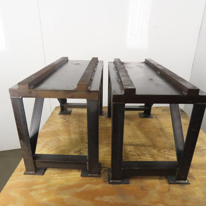 Custom Steel Sawhorses/Work Horses 15"x30-1/2"x19-1/4" High 1" Thick Top Lot / 2