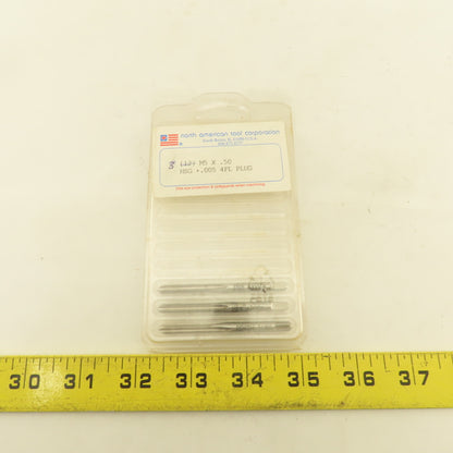 North American Tool M5 x .50 HSG (+.005) Metric 4 Flute Plug Tap Lot Of 3
