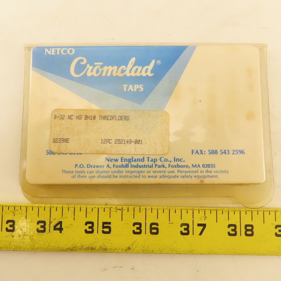 Netco 8-32 NC Thread Fluteless Roll Tap HS BH10 Cromclad Lot Of 12