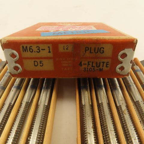 Vermont M6.3-1 Thread Taper Plug Tap 4 Flute NOS Lot Of 12