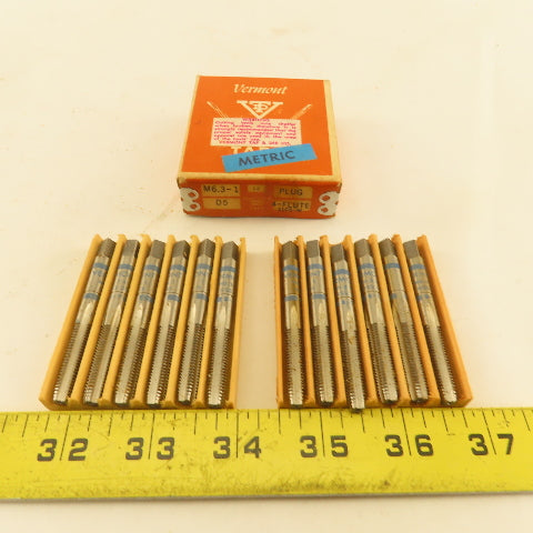 Vermont M6.3-1 Thread Taper Plug Tap 4 Flute NOS Lot Of 12