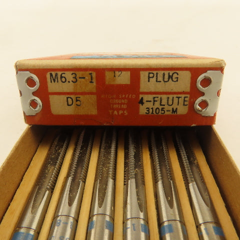 Vermont M6.3-1 Metric Thread Taper Plug Tap 4 Flute NOS Lot Of 6